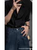 Italian Shirt Men's Trendy Slim Long Sleeve Light Luxury Style Suit Inner Shirt Hairstylist Stripes