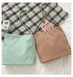 Simple Casual Women's Tote Bags New Large Capacity Commute Shopping One Shoulder Bags Trend All-matched Handheld Cloth Bags