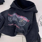 Boys Hooded Sweater Autumn New Children's Retro Trendy Casual Jumper Boys Loose Top 2025