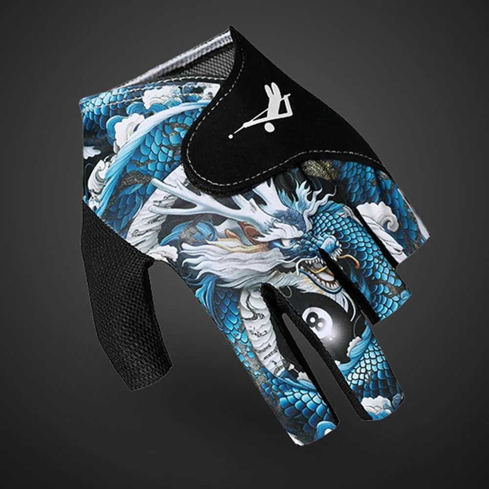 Portable Left Hand Billiards Glove Elastic Non Slip Half Fingers Glove Breathable Billiard Training Gloves Fitness Accessories