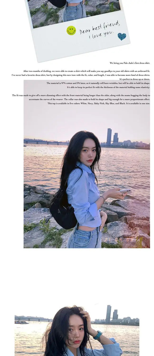 Blouse Woman New Collection 2025 Silk Korean Style Black Sexy Blue Satin Shirt for Women White Crop Top Long Sleeve Chiffon Hot
