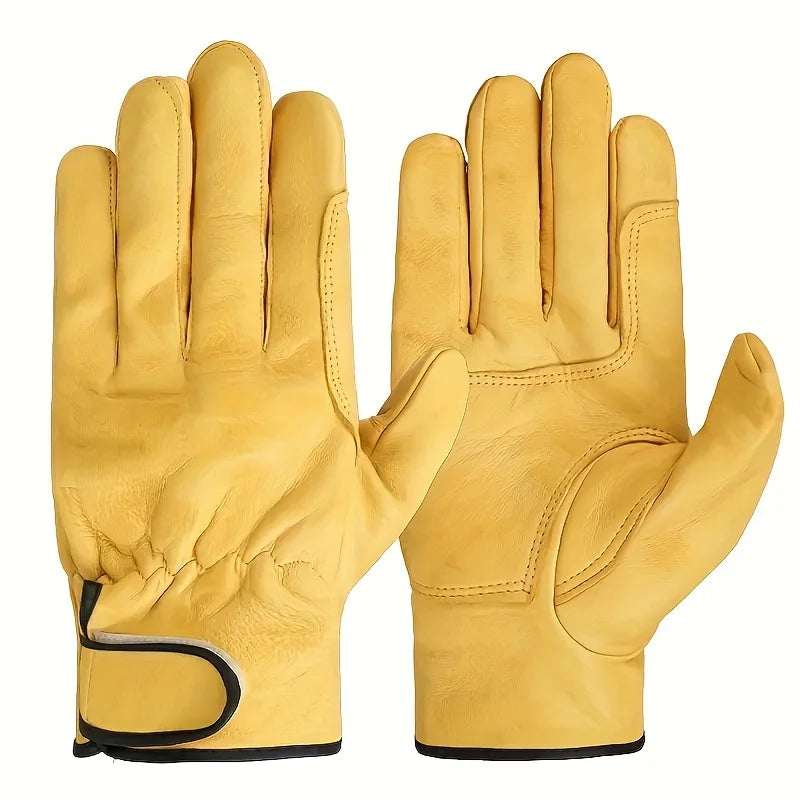 1 pair of work gloves, suitable for gardening, sports, motorcycles, driving, and welding, with soft material and elastic fit