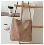 Simple Casual Women's Tote Bags New Large Capacity Commute Shopping One Shoulder Bags Trend All-matched Handheld Cloth Bags