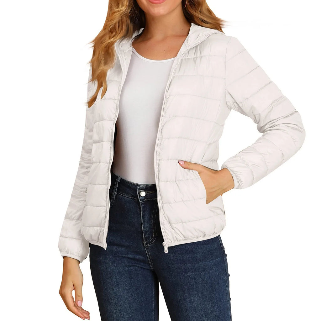 Women Puffer Jacket Plus Size 2025 New Spring Autumn Female Ultra Lightweight Packable Hooded Down Coats