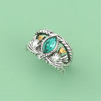 Lord Ring of Barahir, Aragorn, Gondor, Green Crystal Rings, Cosplay Creativity, Personality Jewelry, Gifts for Men