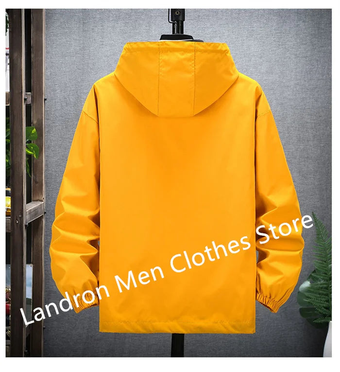 Hooded Windbreaker Man 8XL 7XL Japanese Casual Blouson Jaket Hoodies Black Male Plus Size 6XL Bomber Spring Autumn Clothes Coats