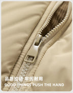 Men’s Winter Puffer Jacket Cotton Padded Warm Hooded Windbreaker Coat Outdoor Casual Thick Parka for Cold Weather Streetwear