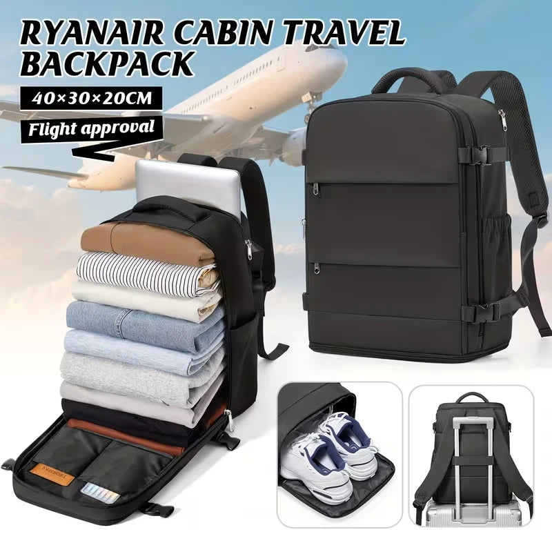 Women Men Hand Luggage Backpack Business College Laptop Travel Backpack Waterproof Carry on mochila viaje cabina avion 40x20x25