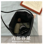 Simple Casual Women's Tote Bags New Large Capacity Commute Shopping One Shoulder Bags Trend All-matched Handheld Cloth Bags