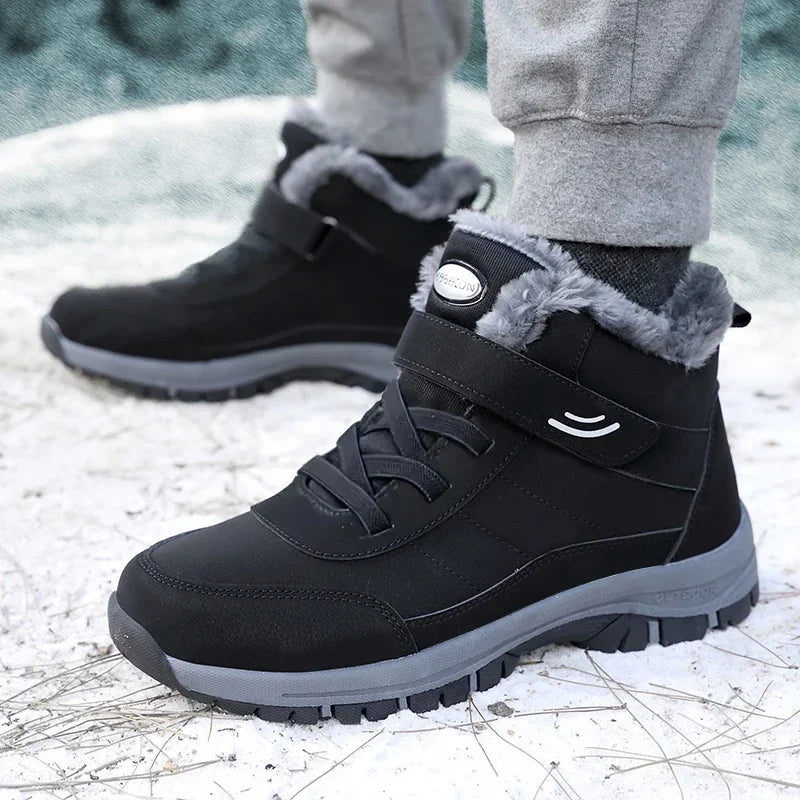 Outdoor Hiking Boots for Women Platform Snow Shoes Boots Plush Keep Warm Men Boots Winter Ankle Boots Comfortable Walking Shoes