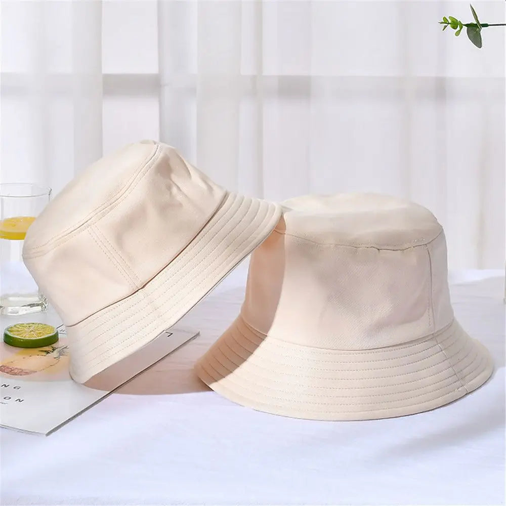 Bucket Hat Women Men Anti-UV Beach Sun Hat Summer Sunscreen Panama Hat Outdoor Foldable Portable Fisherman Cap