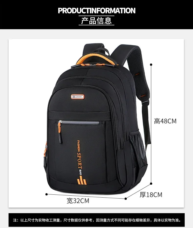 Men's Backpacks Oxford Waterproof Rucksack Business Computer Bag Casual Travel Backpack Senior High School Student Schoolbag sac
