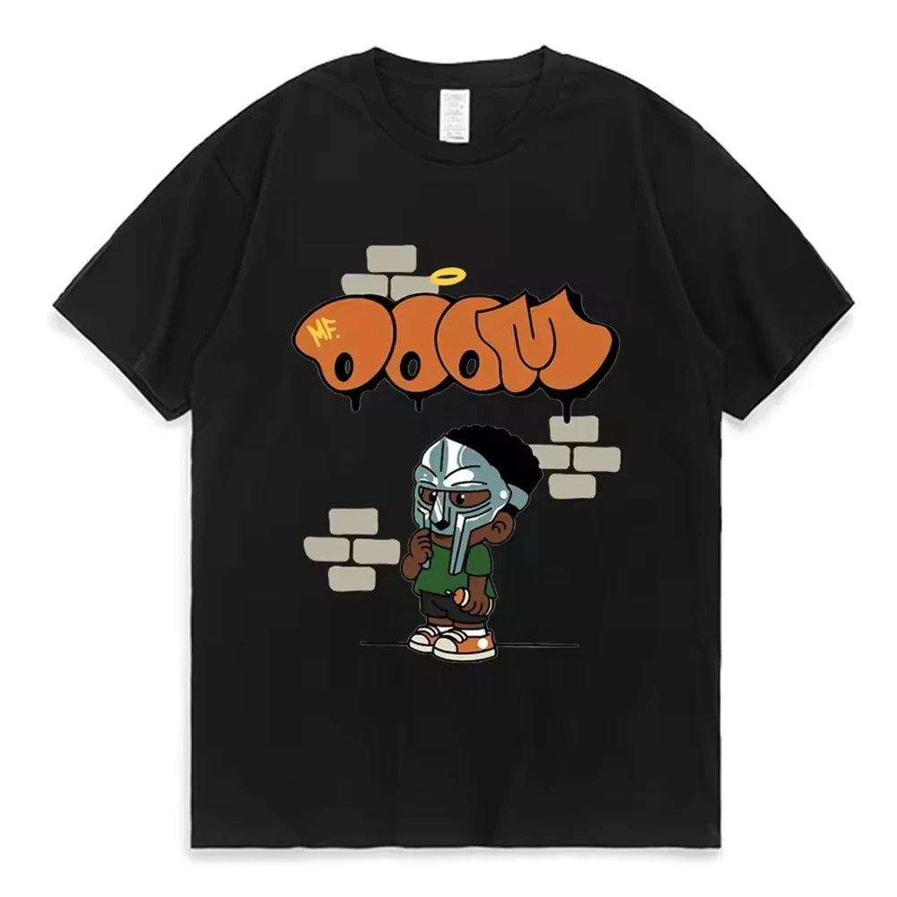 Camisetas Mujer Men Clothing Homme Printing T Shirt  New in Top Singer Mf Doom Madlib Madvillain Double Sided Graphic Tshirt