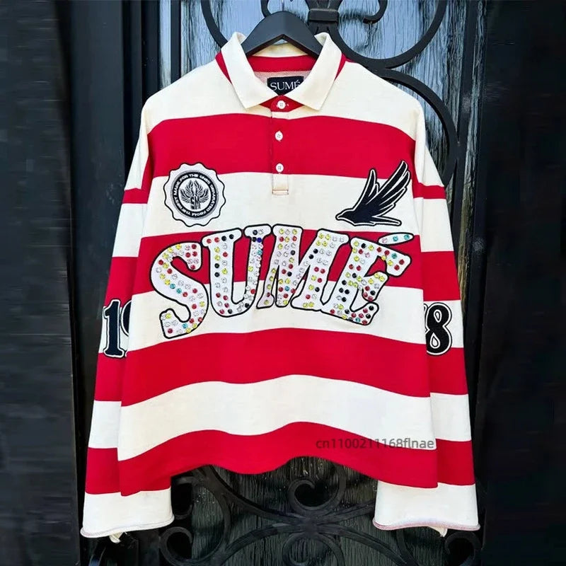 2025 American Street Dance Clothing Street Hip Hop Trend Casual Dance Performance Top New Fashion Trend 3D Printed Polo Shirt