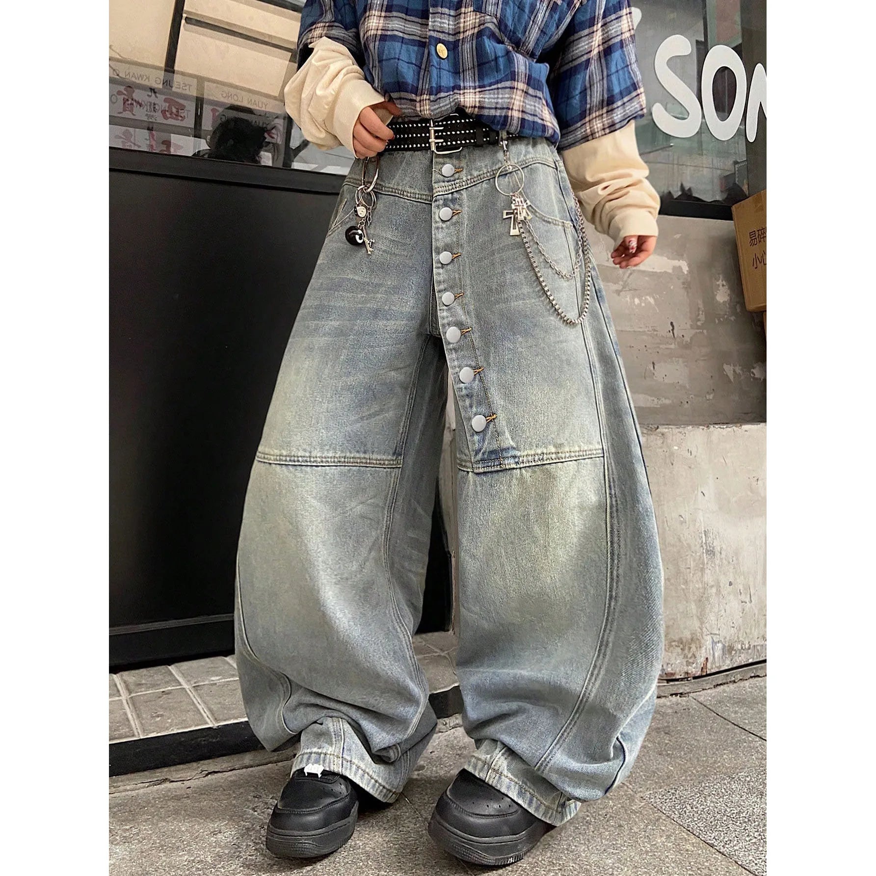 Jeans For Man Baggy Jeans Man Pants Relaxed Fit Denim Trousers Spring Summer Season Blue Classic Men Clothing No Elastic