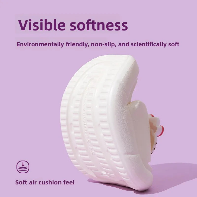 Sanrio Summer Cartoon Kuromi Children's Slippers Girl Slipper Kids Cute Indoor Home Bathroom Shoes Boy Flip Flops