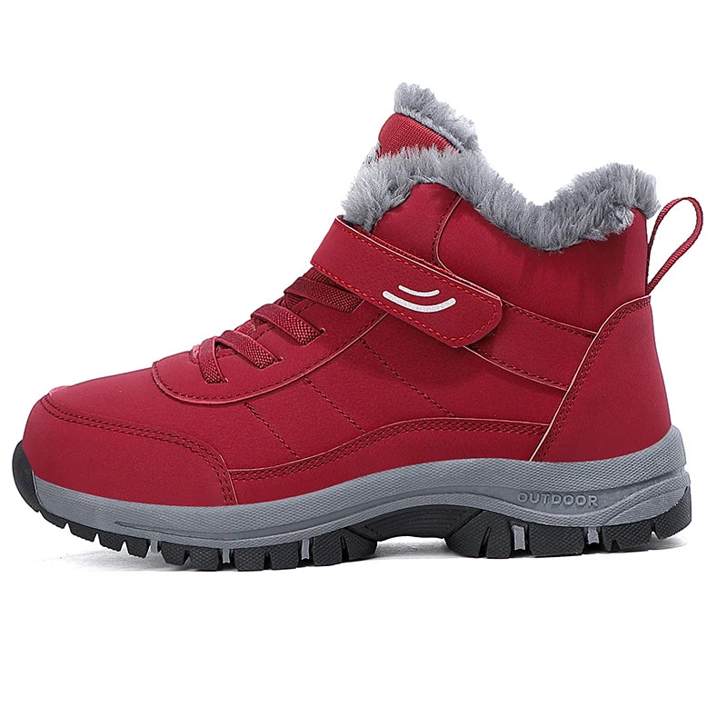 Outdoor Hiking Boots for Women Platform Snow Shoes Boots Plush Keep Warm Men Boots Winter Ankle Boots Comfortable Walking Shoes