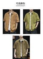 T-shirt Short-sleeved Shirt Men's Trendy Brand Trendy Shirt Summer Casual Work Clothes Loose Summer Trendy