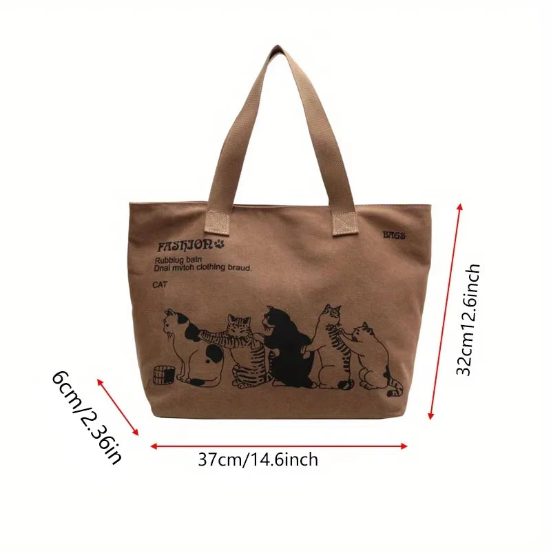 Tote Bag Women's Fashionable Canvas Tote Bag Spacious Durable Shoulder Bag with Zipper Closure Classic Design for Work