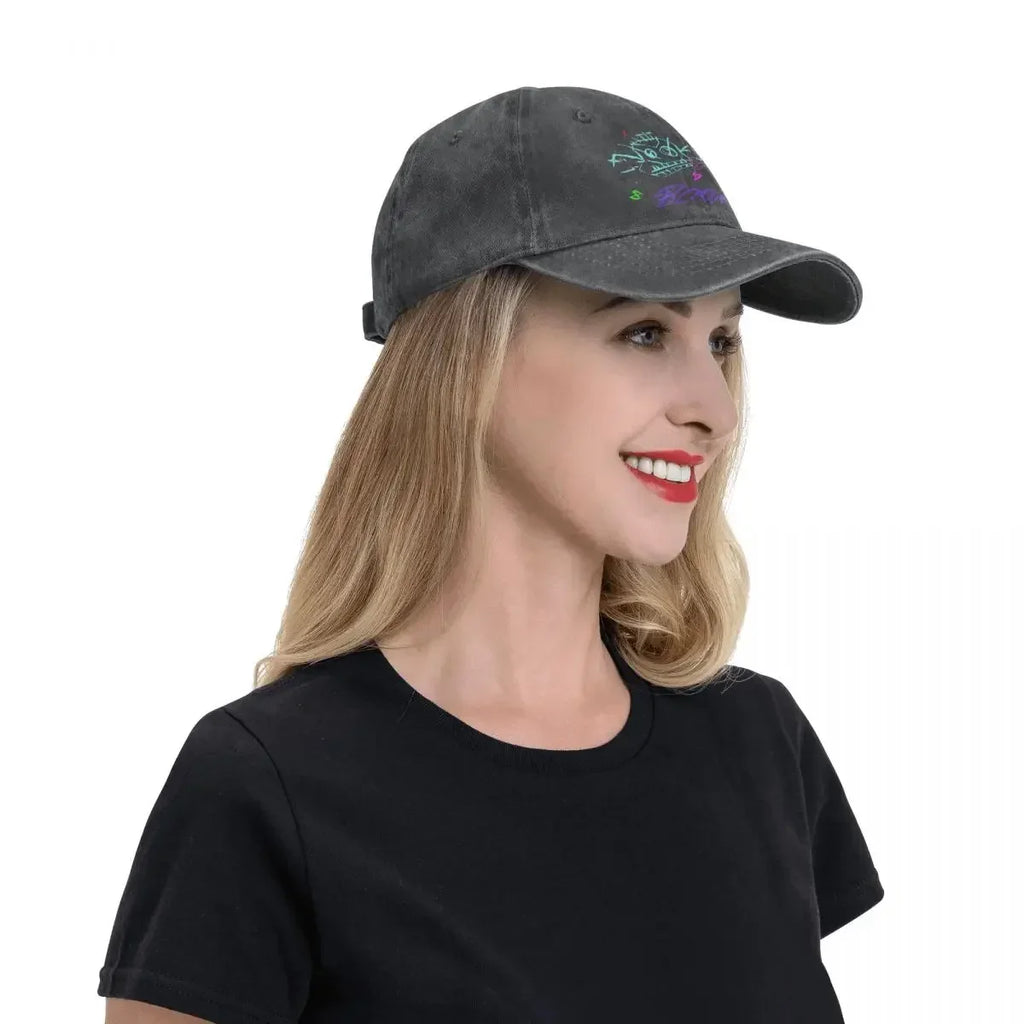 Men's Baseball Cap Jinx Monkey Graffiti Bomb Trucker Snapback Cowboy Caps Dad Hat Arcane League Of Legends LOL Game Golf Hats