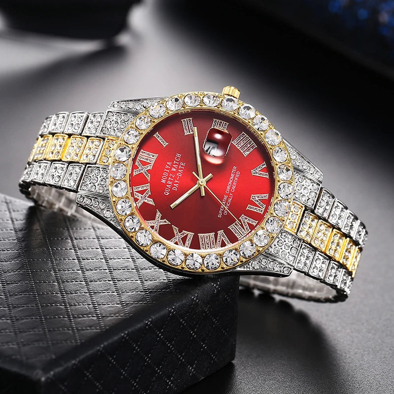 Luxury Ladies Watch With High End Feel Fashionable And Trendy Calendar Roman Starry Sky Diamond Studded Quartz Watch