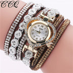Gorgeous Women'S Diamond Inlaid Watch Retro Sparkling Crystal Bracelet Multiple Exquisite Dials Simulated Quartz Watch For Women