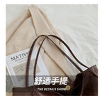 Tote Women's Bag Korean Style Large Capacity Soft Leather Shoulder Bag Retro Casual Hand-held Bucket Bag 2025 Одноплечевая сумка