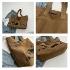 Tote Bag Women's Fashionable Canvas Tote Bag Spacious Durable Shoulder Bag with Zipper Closure Classic Design for Work