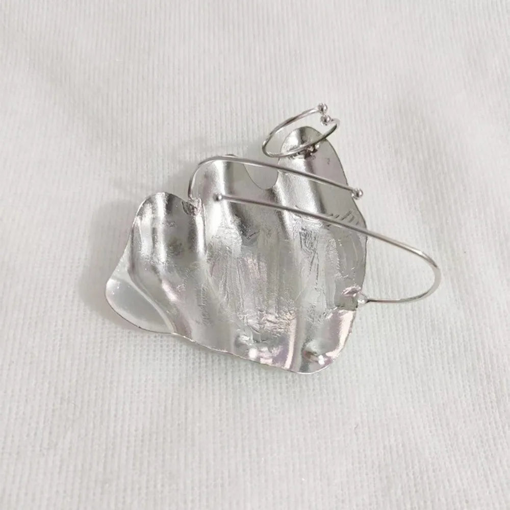 Irregular Design Knuckle Ring Minimalist Style Unique Pattern Finger Ring Exquisite Craftsmanship Delicate Texture Pleated Ring