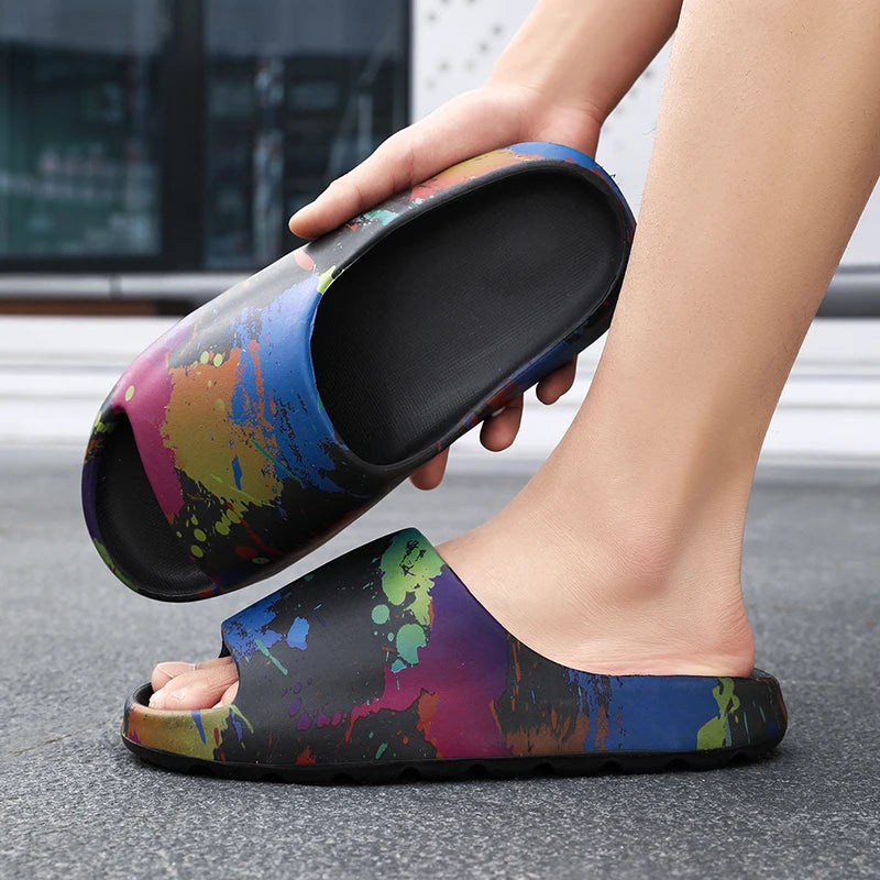 Slippers 2025 New Summer Style Casual Home Non-Slip Sports Men's Outer Wear Beach Sandals