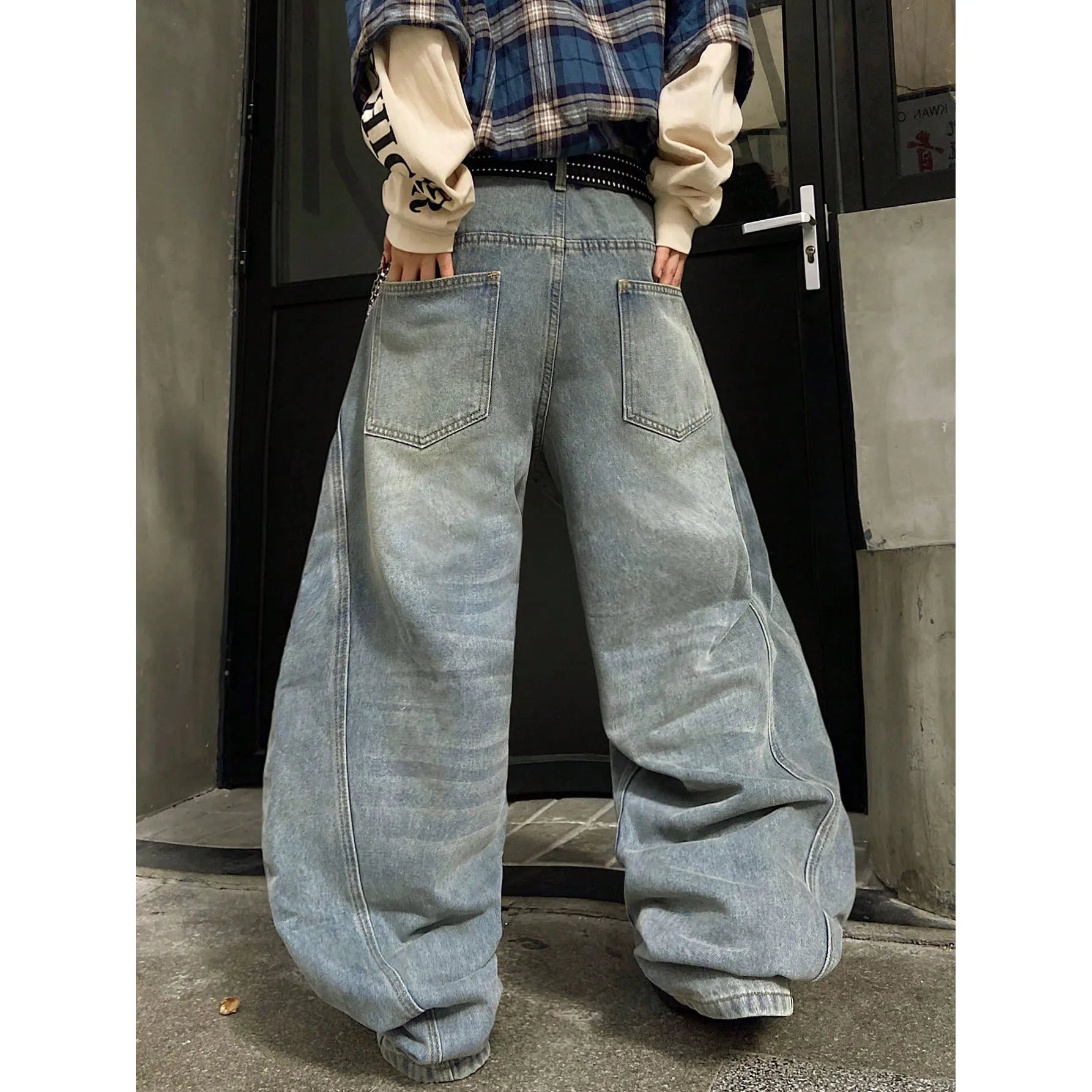 Jeans For Man Baggy Jeans Man Pants Relaxed Fit Denim Trousers Spring Summer Season Blue Classic Men Clothing No Elastic