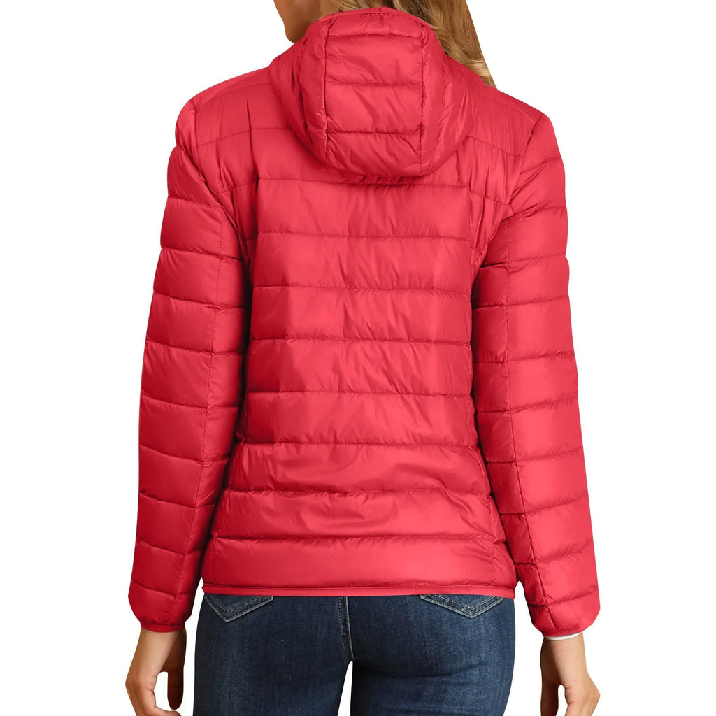 Women Puffer Jacket Plus Size 2025 New Spring Autumn Female Ultra Lightweight Packable Hooded Down Coats