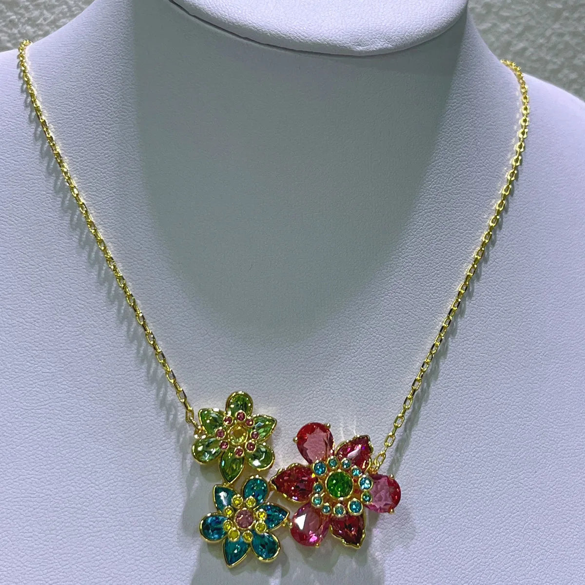 Necklacef Flower Love Original High Quality Jewelry Luxury Brand Crystal Exquisite Pendant Crystal Party Gift for Women