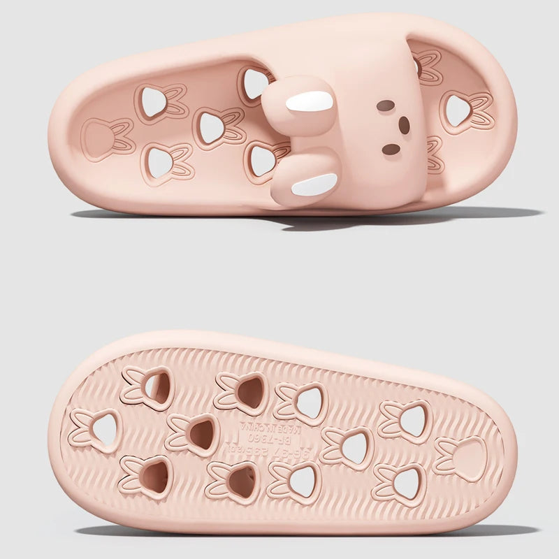 House Slipper Women Rabbit Cute Cloud Sandals Summer Flip Flops Beach Slides Home Casual Room Shoes Men Flat Female Eva Leaky