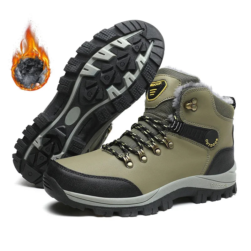 Snow Boots Men Hiking Boots Waterproof Winter Anti Slip Trekking Shoes Mountain Boots Men Sneakers Ankle Snow Boots Men Shoes