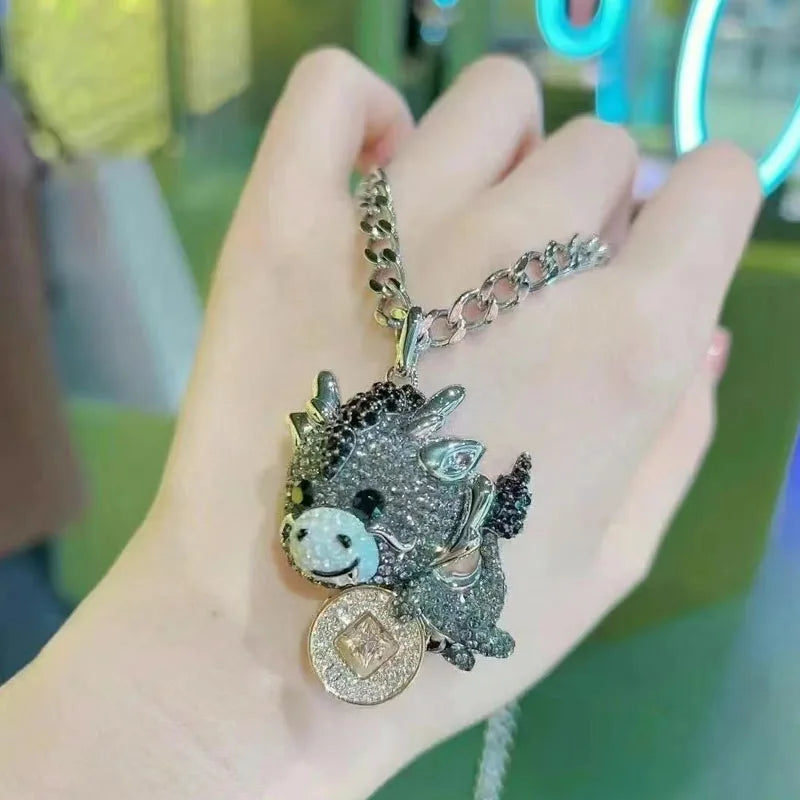 Necklacef Flower Love Original High Quality Jewelry Luxury Brand Crystal Exquisite Pendant Crystal Party Gift for Women