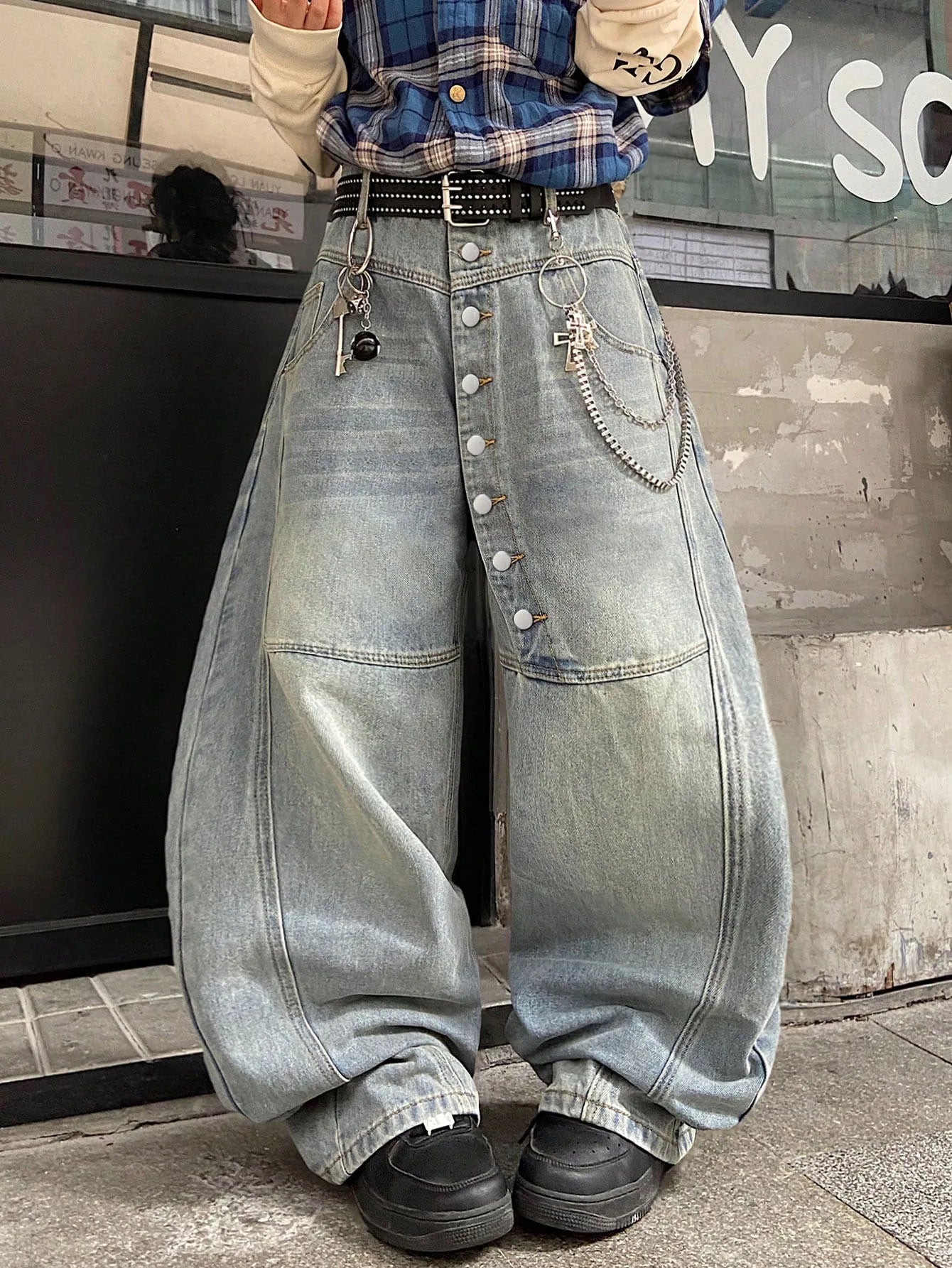 Jeans For Man Baggy Jeans Man Pants Relaxed Fit Denim Trousers Spring Summer Season Blue Classic Men Clothing No Elastic