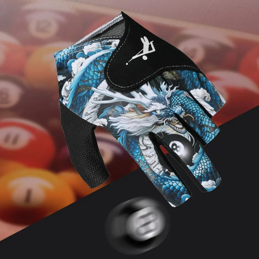 Portable Left Hand Billiards Glove Elastic Non Slip Half Fingers Glove Breathable Billiard Training Gloves Fitness Accessories
