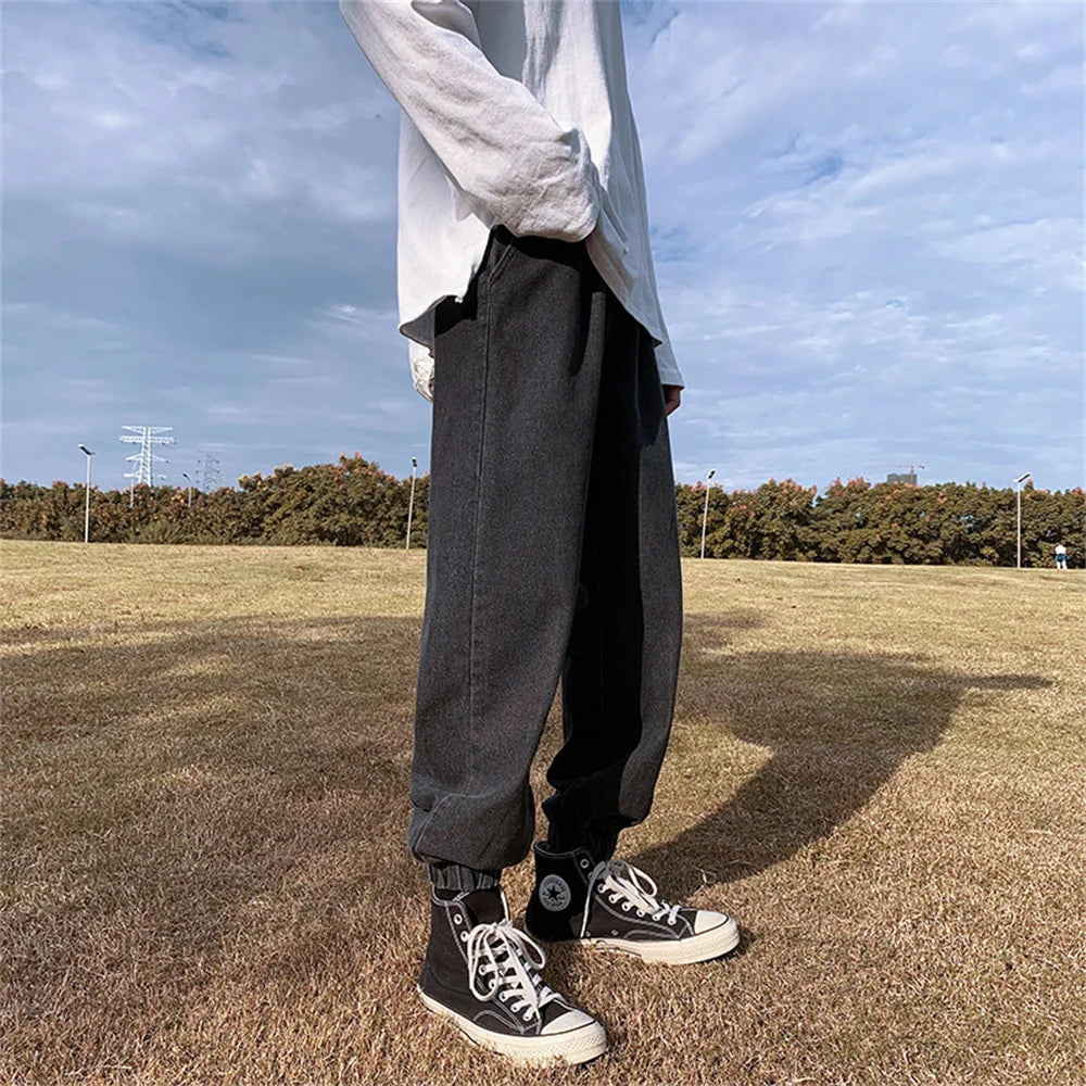 Jeans men Jeans Man Loose Joggers Streetwear Harem Jeans Cargo Pants Ankle-Length Denim Trousers denim pants joggers men