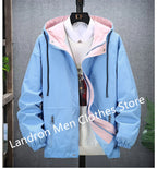 Hooded Windbreaker Man 8XL 7XL Japanese Casual Blouson Jaket Hoodies Black Male Plus Size 6XL Bomber Spring Autumn Clothes Coats