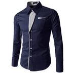 White Striped Shirts Mens 2025 Long Sleeved Business Slim Fit Male Shirt Black Social Clothes Camisa Masculina Vetement Homme