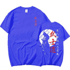 Japan Samurai Spirit T Shirts for Men Japanese Style Back Print Loose Oversized Tops T-shirt Bushido Male Gifts Tee