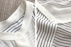 Shirts & Blouses For Women Striped Thin Style Woman Top Button Up Novelty 2025 Cute And Elegant Basic Premium Promotion Xl