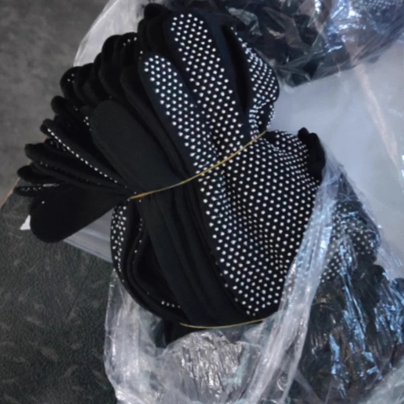1/50pairs Nylon Gloves with Touch Screen Adhesive Anti Slip and Wear-resistant Labor Protection Men's and Women's Work Gloves