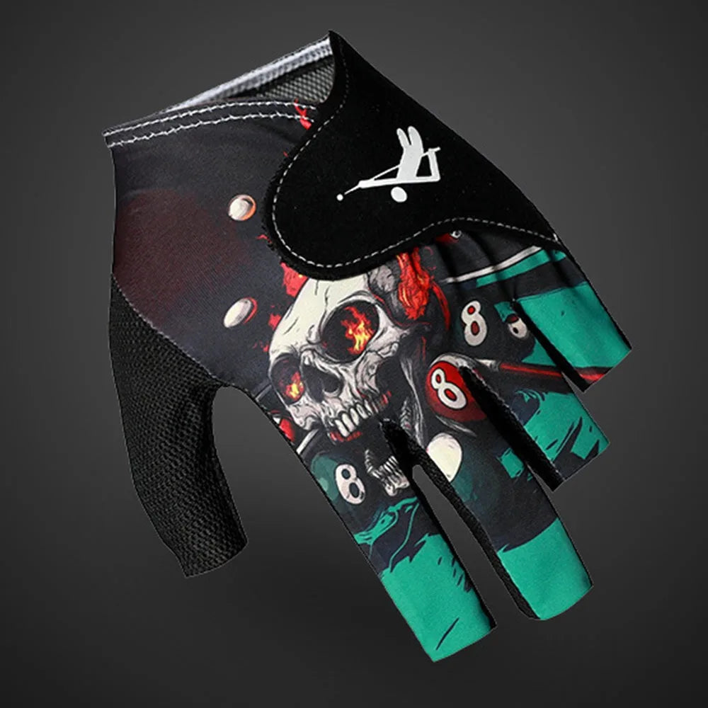 Portable Left Hand Billiards Glove Elastic Non Slip Half Fingers Glove Breathable Billiard Training Gloves Fitness Accessories