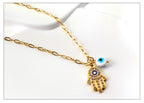 Evil Eye Pendant Necklaces For Women Girls Trending Gold Plated Layer Chain Choker Necklace Jewelry Birthday Gifts Free Shipping