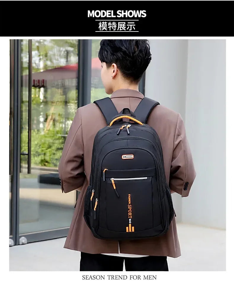 Men's Backpacks Oxford Waterproof Rucksack Business Computer Bag Casual Travel Backpack Senior High School Student Schoolbag sac