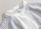 Shirts & Blouses For Women Striped Thin Style Woman Top Button Up Novelty 2025 Cute And Elegant Basic Premium Promotion Xl