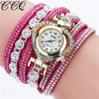 Gorgeous Women'S Diamond Inlaid Watch Retro Sparkling Crystal Bracelet Multiple Exquisite Dials Simulated Quartz Watch For Women