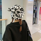 New Bucket Hats for Women Horns Cow Pattern Fashion Fisherman's hat Four Seasons Sun Hat Outdoor Beach Cap Bob Ladies Panama Hat